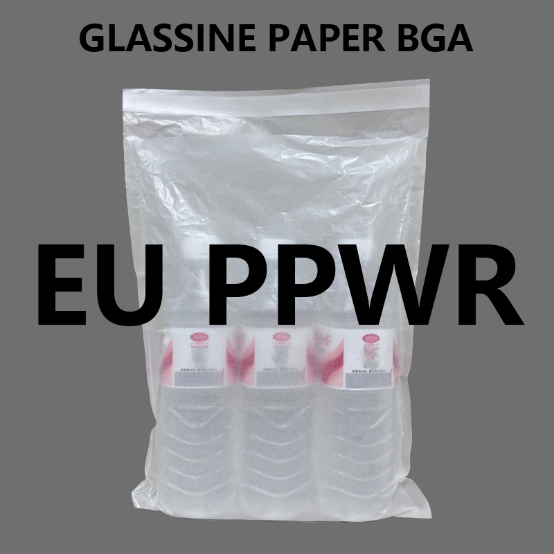 EU PPWR Ready Custom lasipaperipussi 100 % puhdasta paperia muoviton pakkaus